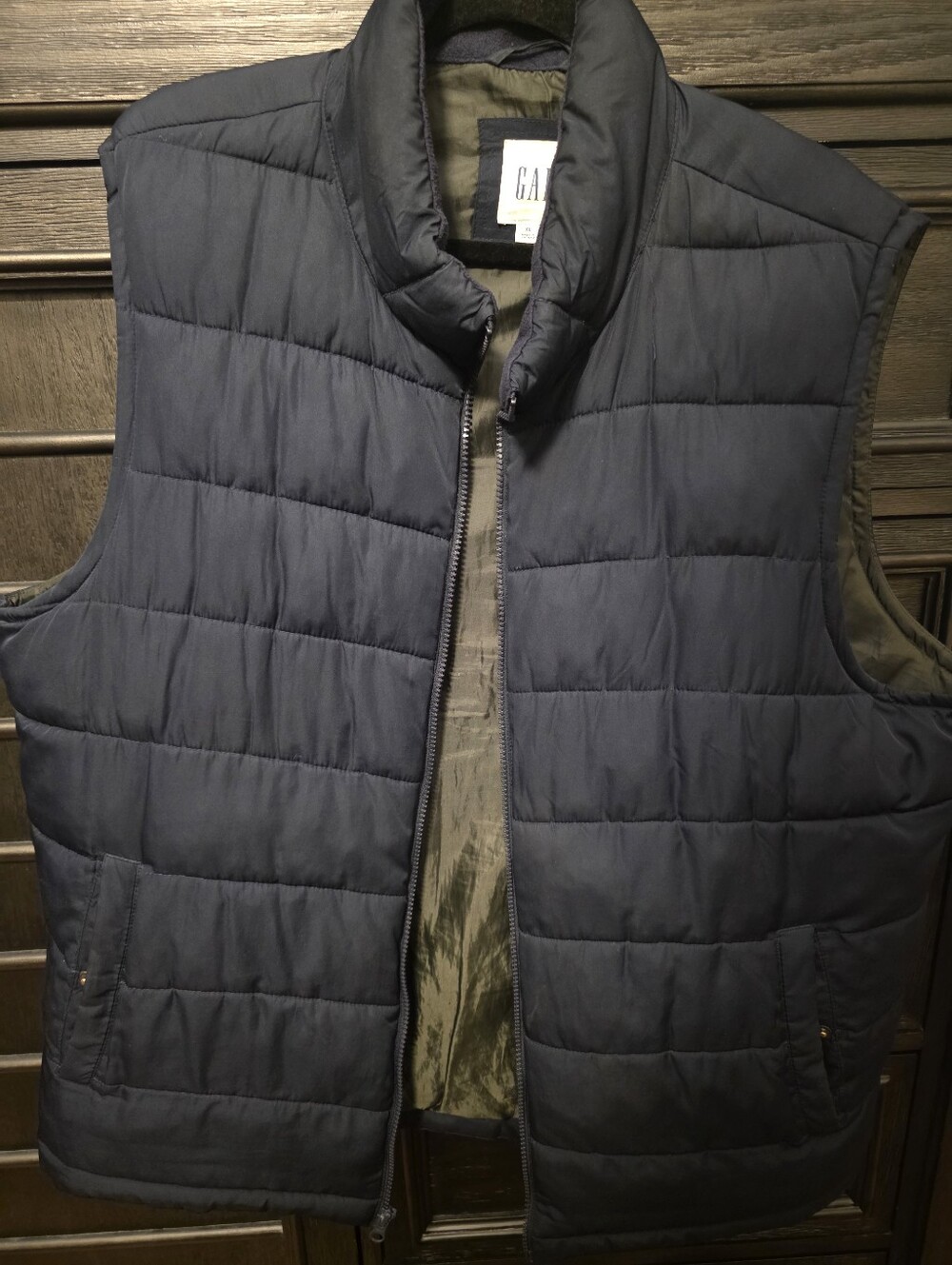 GAP Men's Navy Quilted Puffer Vest XL